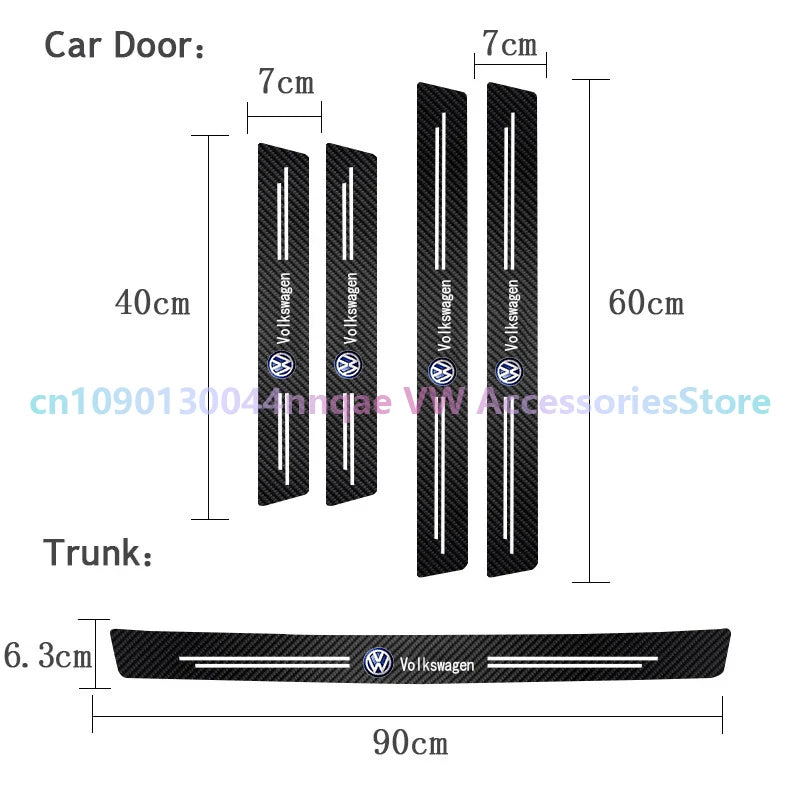 VW Amarok Protective Door Strips (Stick-On)