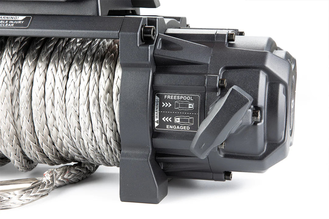 VIKOR Premium Lightweight 12V Winch (12,000lb) with Synthetic Rope
