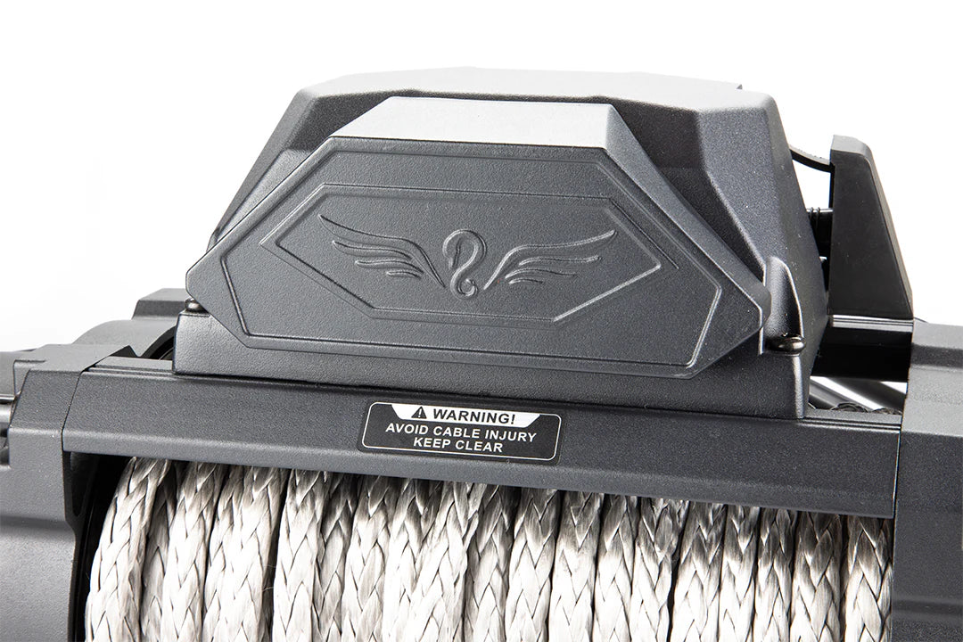 VIKOR Premium Lightweight 12V Winch (12,000lb) with Synthetic Rope
